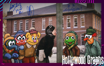 Peter Billingsley, Scott Schwartz & Guy Gilchrist - Only 200 pieces exist!  A Christmas Story Muppets Mashup 11x17 - Beckett Auth